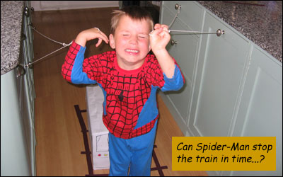 Can Spider-Man stop the train in time...?