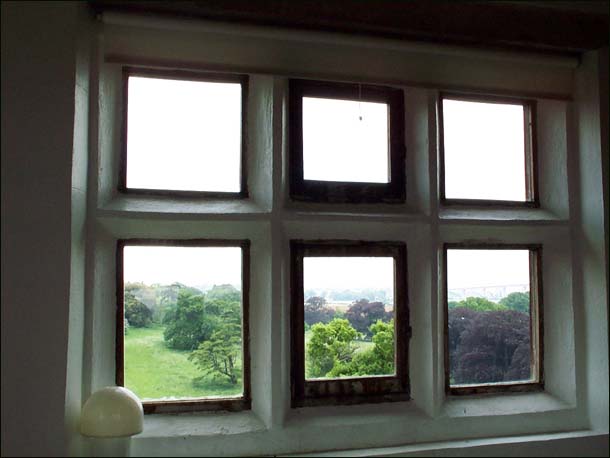 A fine view of Freston Park through the window